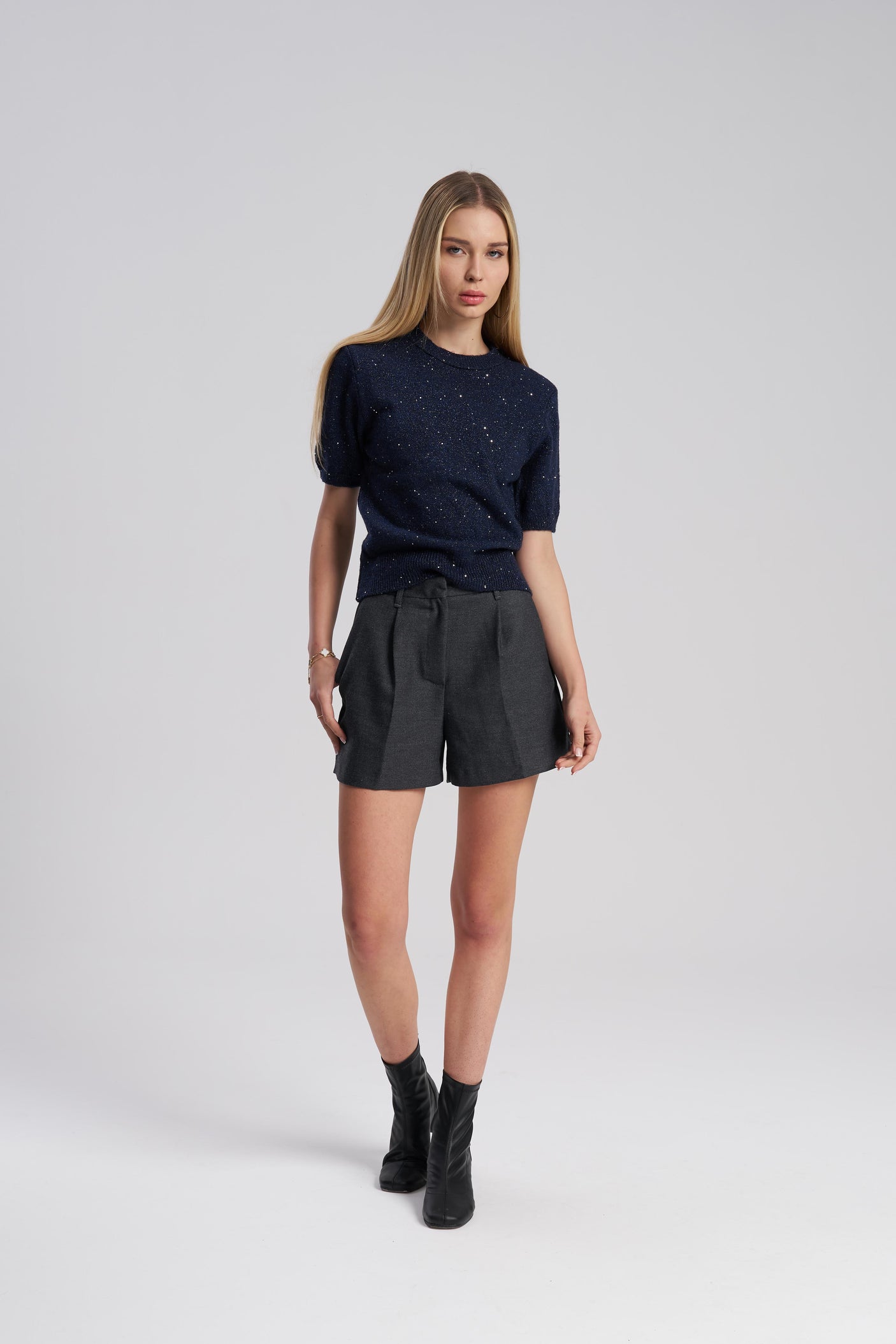 Luna Shimmer Knit Top