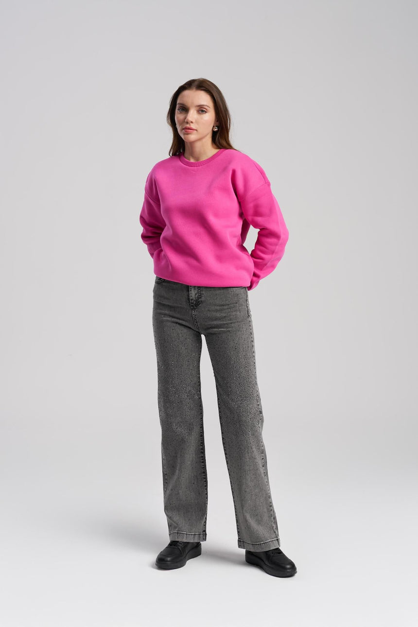 Cozy brushed fleece sweater