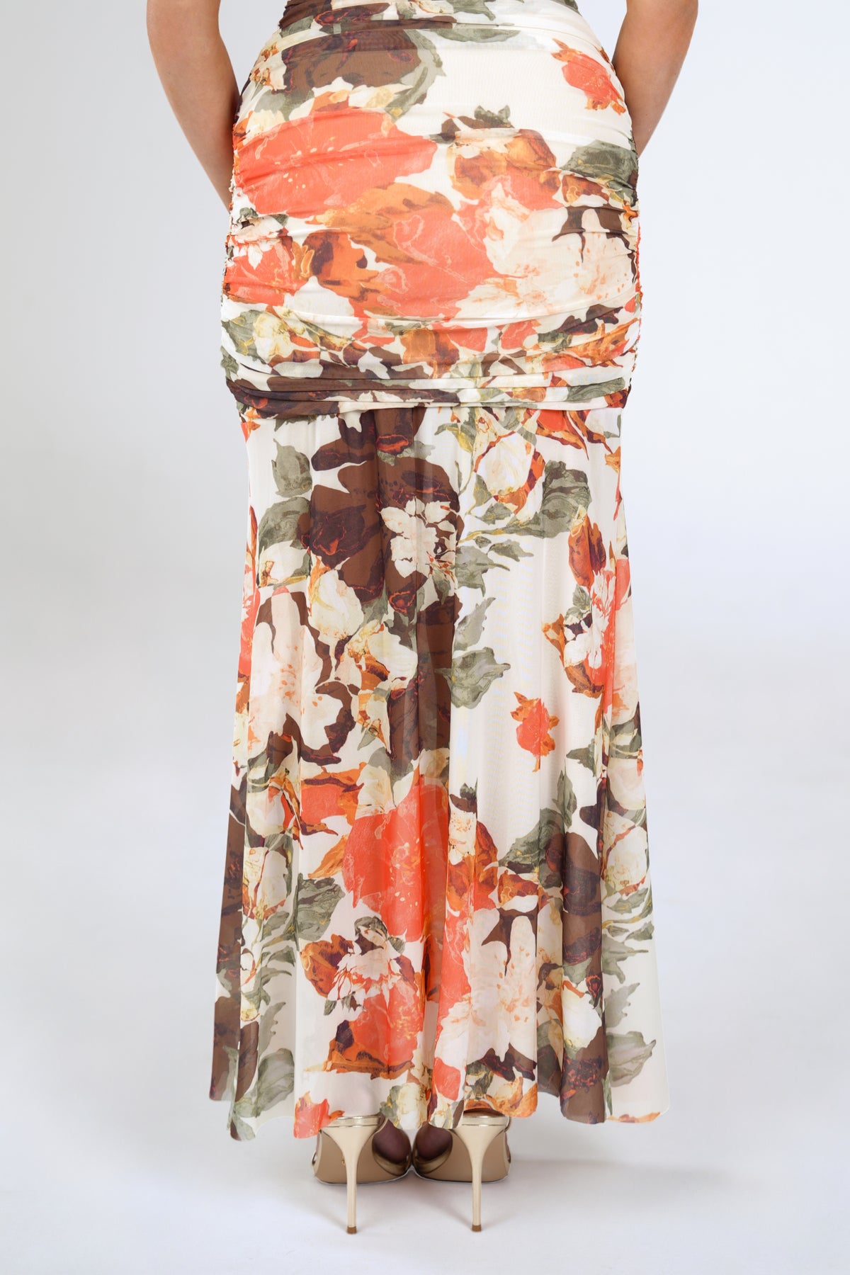 Amara Floral Maxi Dress, back detail