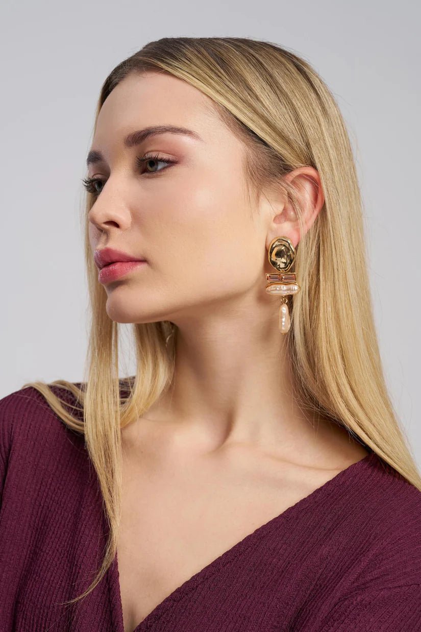 earrings - pearl charm - MTstyle