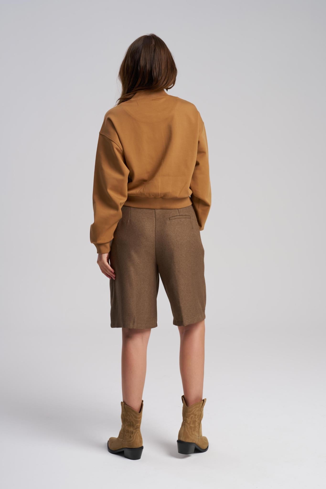 Camel soft stretch bomber jacket for women – MTStyle