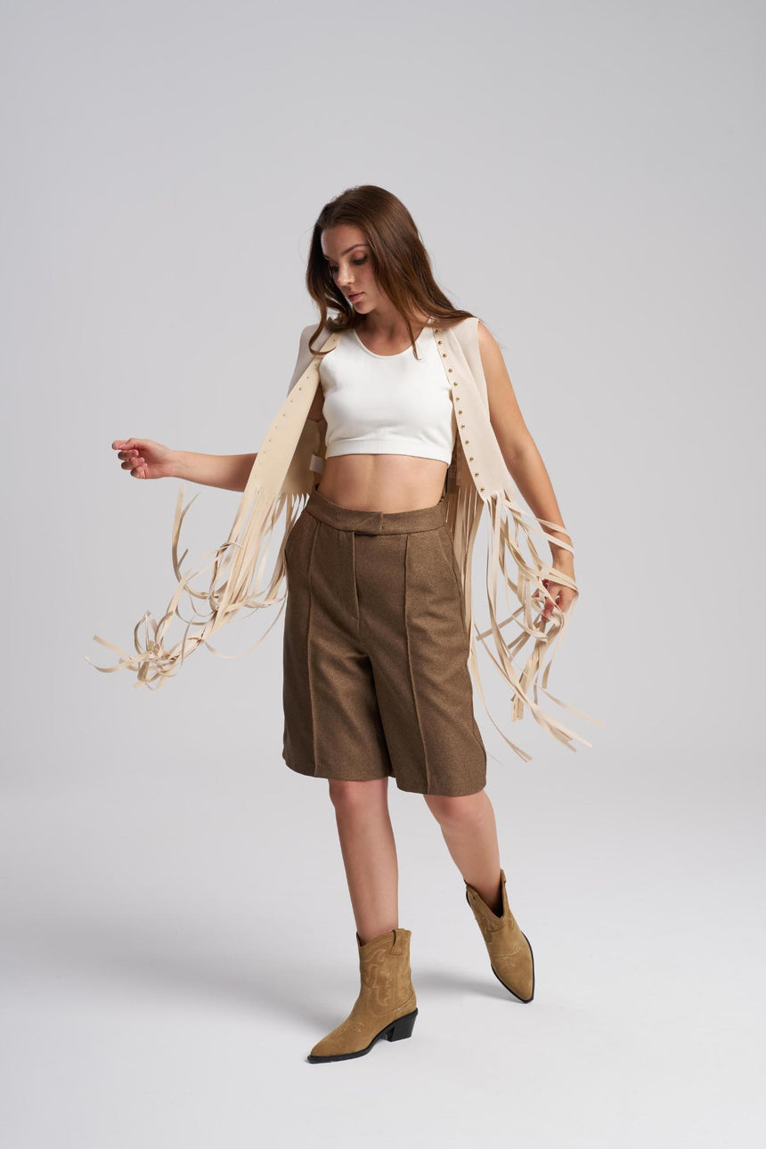 suede fringe jacket boho for women – MTStyle