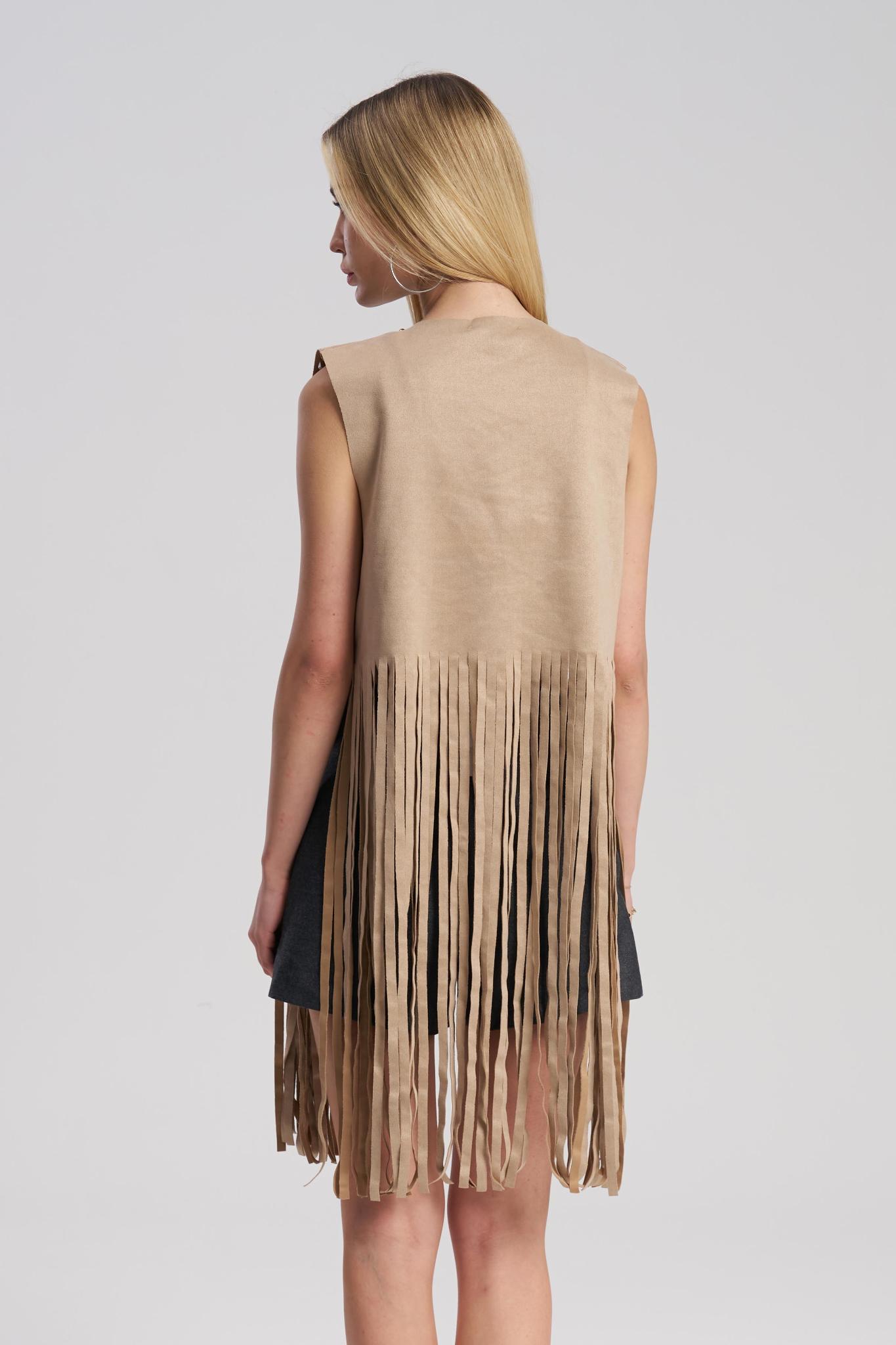 suede fringe jacket western style for women – MTStyle
