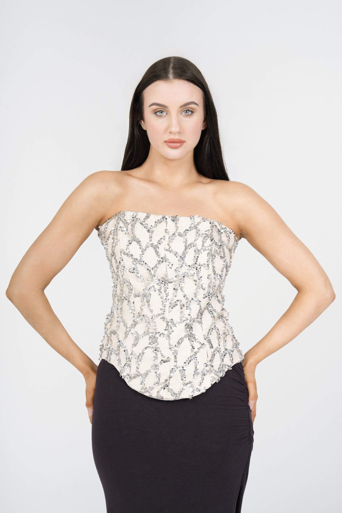 Elara Strapless Corset Top