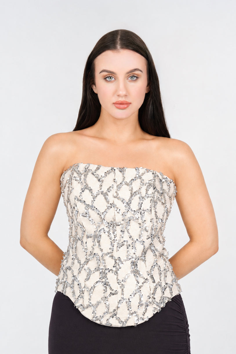 Elara Strapless Corset Top