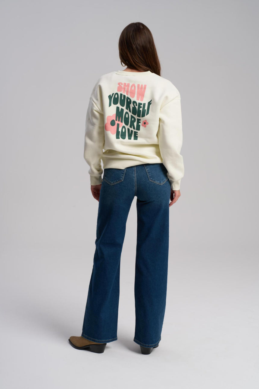 Graphic back print sweatshirt