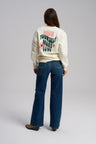 Graphic back print sweatshirt