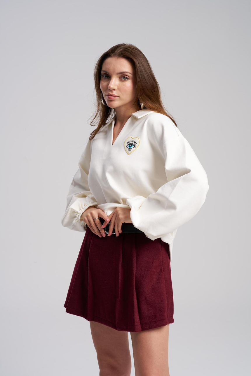 oversized puff sleeve sweatshirt for women – MTStyle