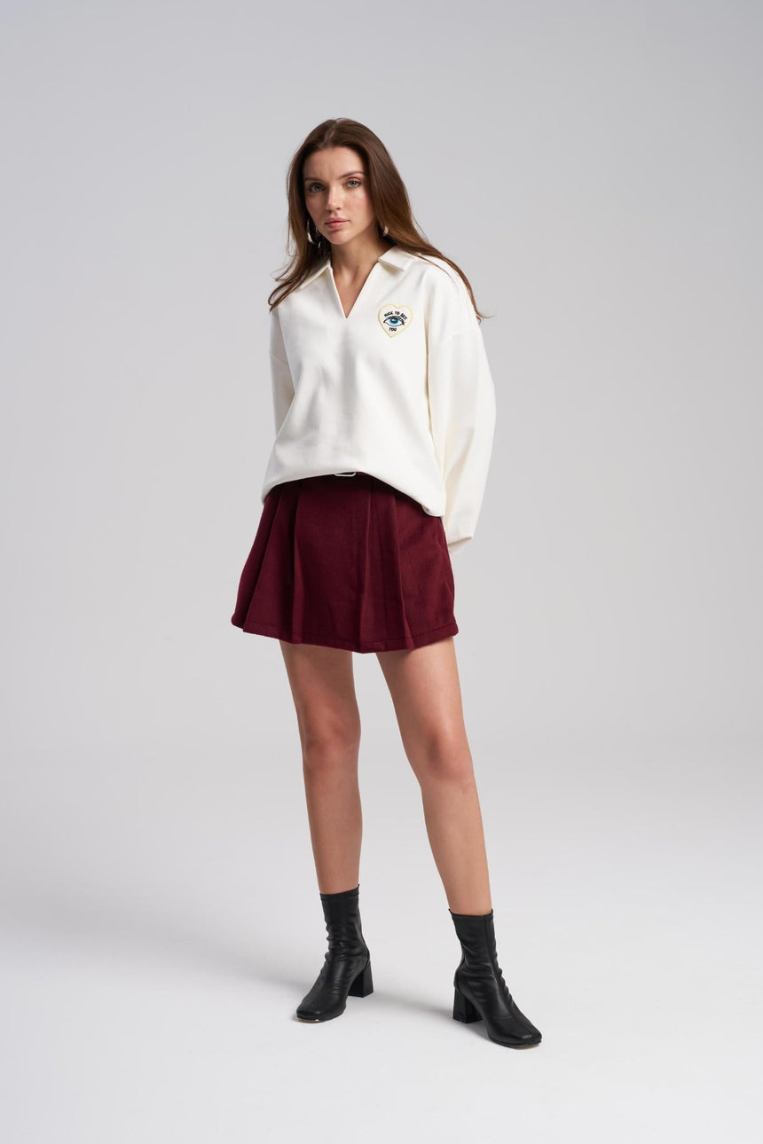 Relaxed fit sweatshirt feminine style