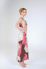 Petra Orchid Maxi Dress, Brown Pink Orchid, side view