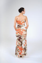 Amara Floral Maxi Dress, back view