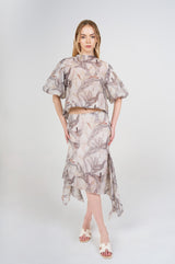 Iris Puff-Sleeve Set, Grey Mauve, front view