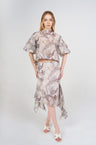 Iris Puff-Sleeve Set, Grey Mauve, front view