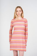 Dahlia Knit Mini Dress, Multicolour, front view