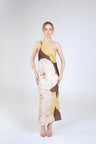 Petra Orchid Maxi Dress, Brown Yellow Orchid, front view