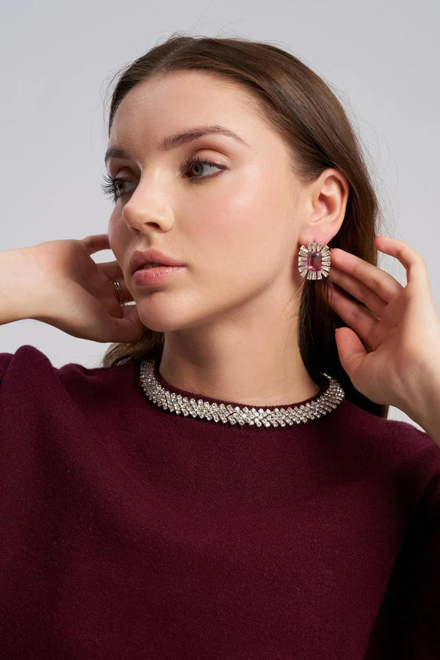 earrings - crystal stud - MTstyle