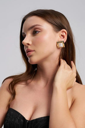 earrings - square stud - MTstyle